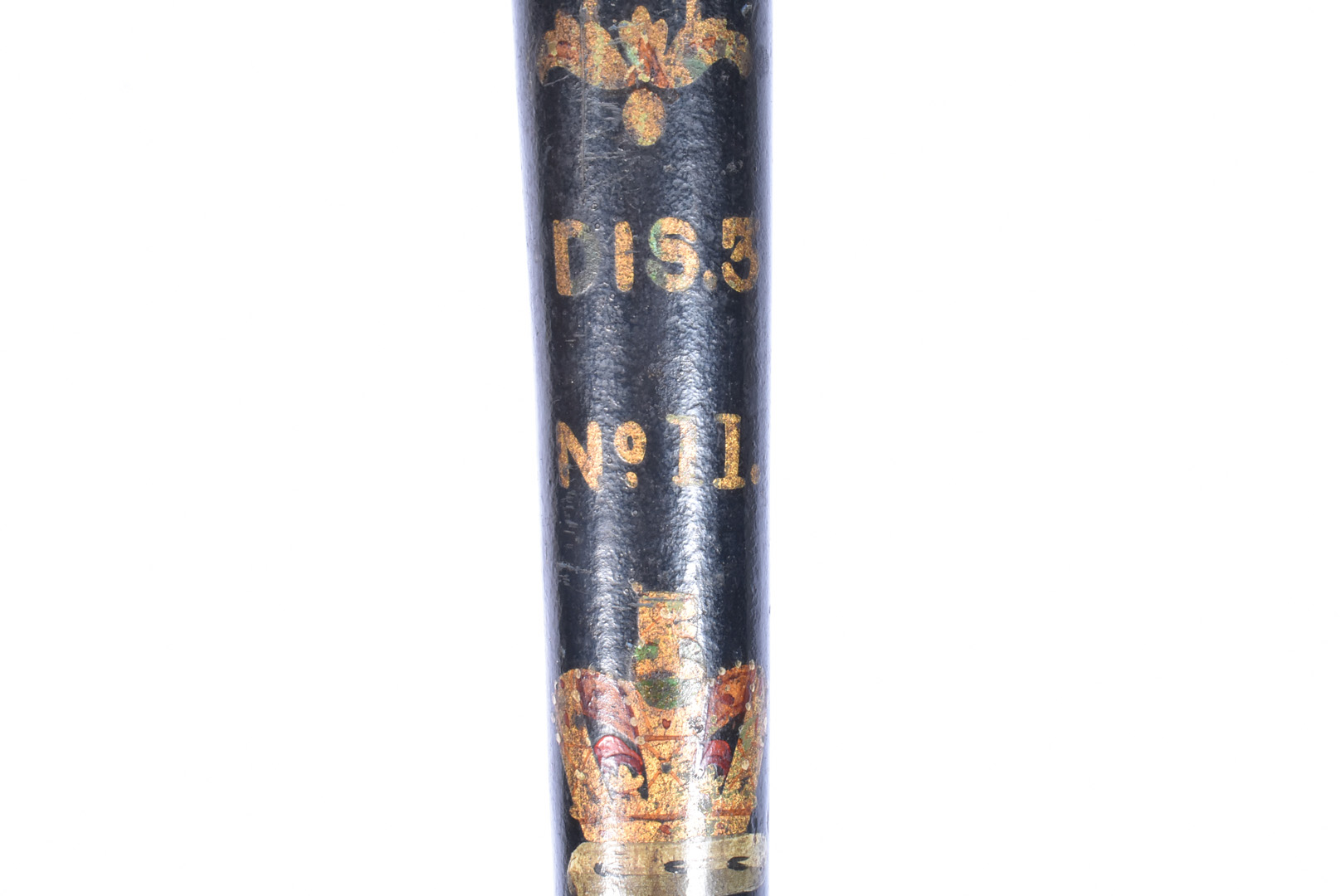 A Victorian black-painted wooden truncheon, with hand-painted Naval crest with motto 'Nisi Dominus - Bild 13 aus 18