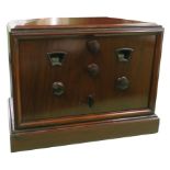 A mains radio receiver, Brownie 'Dominion 3', in mahogany case, now with perspex back (Condition: