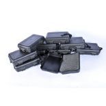 A selection of small Peli transit cases with foam inserts, can be used for small pistols, medals