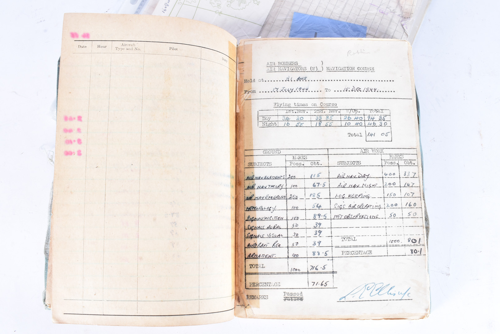 A WWII Canadian Air Force medal group and Flight log book, for H.A.W Robbins (1608488), dated - Bild 10 aus 30