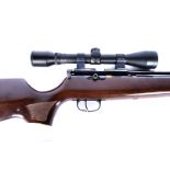 A Falcon F19 PCP left handed air rifle, .22 cal, serial 93906, also marked S.W.P 2700PSI, complete