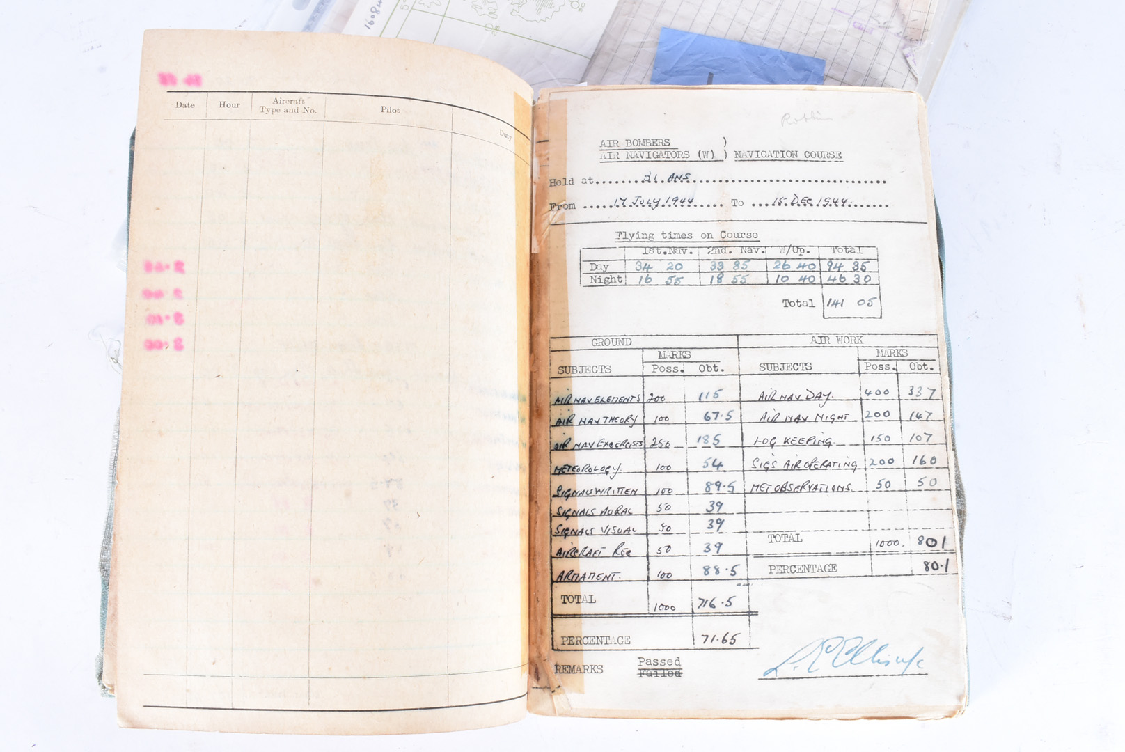 A WWII Canadian Air Force medal group and Flight log book, for H.A.W Robbins (1608488), dated - Bild 12 aus 30