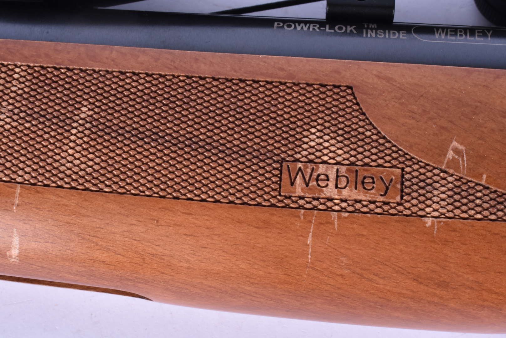 A Webley & Scott Power-Lok VMX air rifle, .177-4.5 cal, in brown, marked 0918 23869, complete with - Image 12 of 12