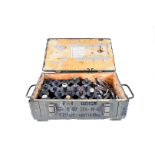 A collection of 20 RG-42 grenades with fuses, inert, in original fitted box with stencilling