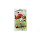 Batger & Co, Football Clubs, No.28, Liverpool FC, stamped Cancelled in red to back, poor