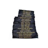 A collection of 24 Naval tallies, comprising Calliope, Collingwood, RFA Stromness, Commander-in-