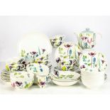 A good Portmeirion porcelain Water Garden pattern part dinner and tea service, including teapot,