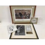 Of cricket interest, a framed montage relating to Robert Graeme Pollock, with certificate,