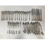 A canteen of William Rogers & Sons silver plated canteen of cutlery for eight, in April pattern,