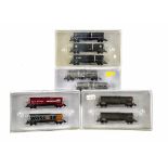 N Gauge Continental Tank Wagon Sets By Minitrix, four cased sets 15249, 15151 each containing