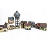 Continental Kit-built HO scale Buildings by Kibri Faller and Others, a large quantity including town