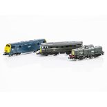BR N Gauge Diesel Locomotives, three unboxed examples, Lima 212 Centre Cab BO-BO D8900 in green