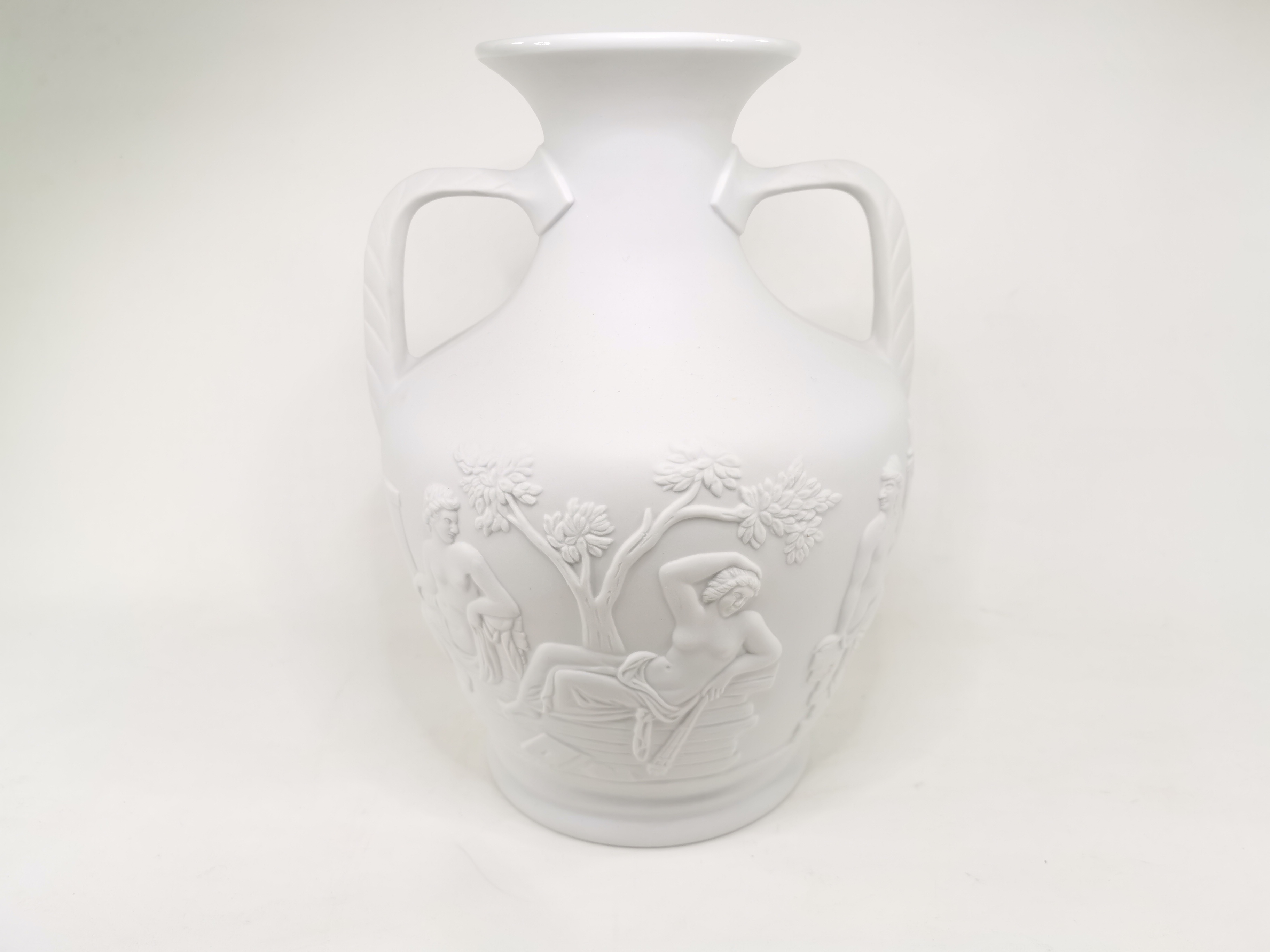 A Portmeirion bisque twin handled vase, after the 'Portland Vase', the ancient vessel excavated in - Image 2 of 18