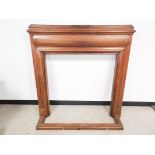 Early 20th Century oak mantel fire surround, 133cm W x 134cm H x 15cm D (internal dimensions 96.