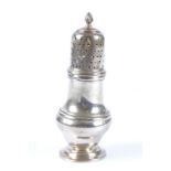 A Birmingham hallmarked sugar sifter dated 1957, maker J B Chatterley & Sons Ltd, 4.72ozt