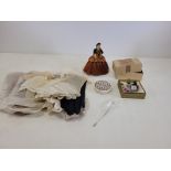Various gloves and early 20th Century dressing table items, to include several costume jewellery