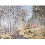 Viggo Langer (German/Danish 1860-1942) oil on canvas, continental woodland scene. Signed and dated