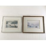 Bruce Muir, two signed whale seascape prints, entitled 'Domain of the Orca' and 'Indian Arm', both