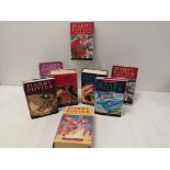 A collection of Harry Potter bound volumes to include a first edition (later printings)