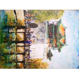 Stephen Trinder, acrylic on paper, entitled 'Summer Palace, Beiling', signed lower right, framed and
