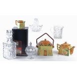 A Price Kensington cottage ware pottery part tea set, the cruet pot AF, together with a quantity