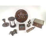Maritime 'Captain Cabin' map reader compass with magnifying glass, together with a selection of