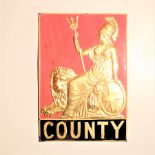 County Fire Office Fire Mark, 1807-1906, copper - W45D, VG, original paint and W45F, VG, original