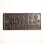 Suffolk Fire Office Fire Mark, 1802-1849, W37D, cast iron, VG, slight corrosion