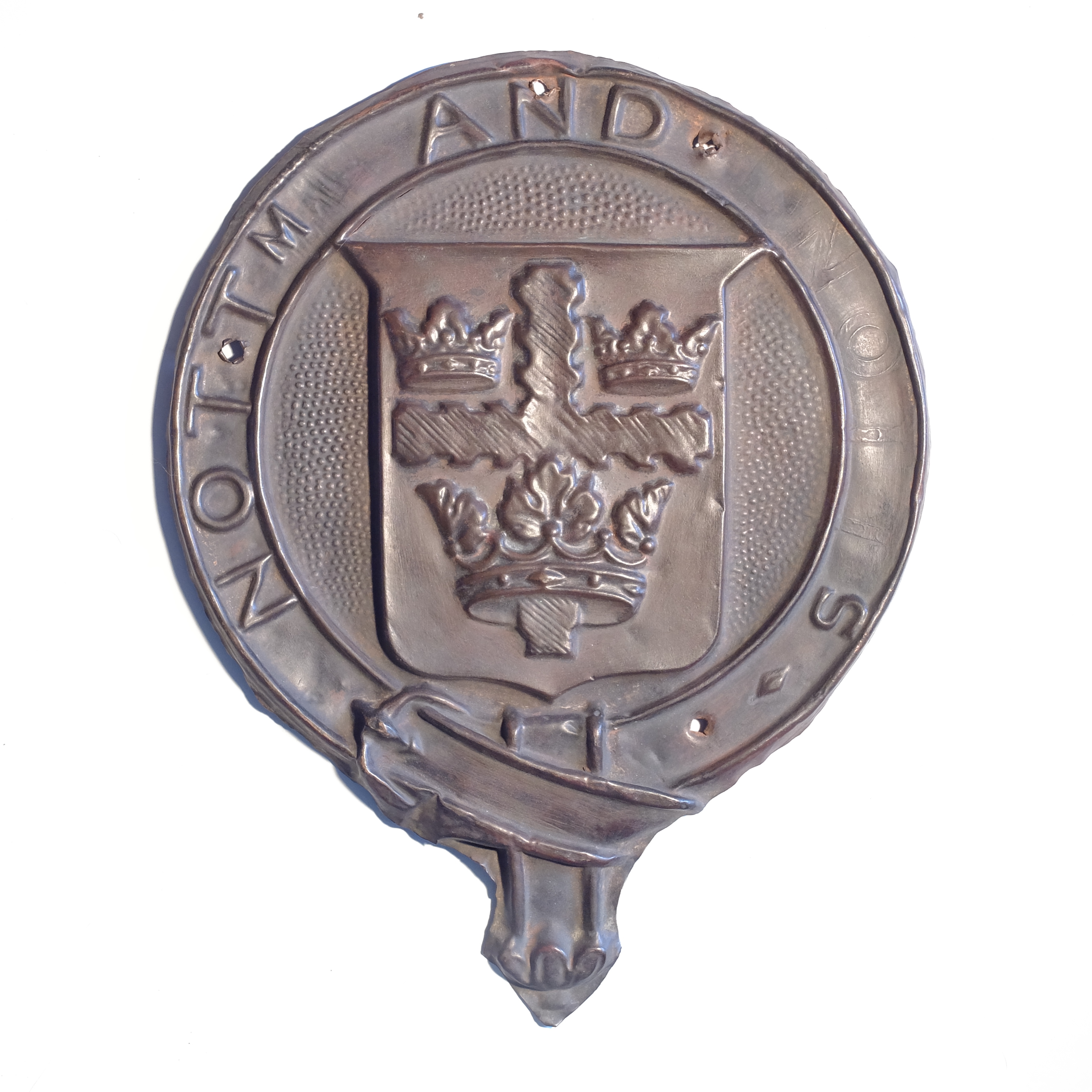 Nottinghamshire and Derbyshire Fire and Life Assurance Company Fire Marks, 1835-1869, copper - - Image 2 of 2