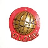 Globe Insurance Company Fire Mark, 1803-1864, W38F, tinned iron, VG, original paint