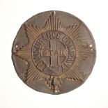 Star Fire and Life Assurance Society Fire Mark, 1843-1917, W94B, copper, F-G, some traces of