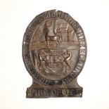 Hertfordshire Cambridgeshire and Country Fire Office Fire Mark, 1824-1831, W67A, copper, F-G,
