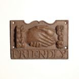 Edinburgh Friendly Insurance Against Losses By Fire Fire Mark, 1720-1847, W7D, cast iron, G, surface