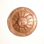 British Promotional Fire Marks, Sun Fire Office - B551, copper, G and B557, tinned iron, F-G,