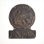Norwich Union Fire Insurance Society Fire Marks, 1797-Aviva from 2002, copper - W29N, F-G and