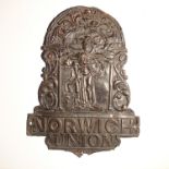 Norwich Union Fire Insurance Society Fire Marks, 1797-Aviva from 2002, copper - W29L, F, details