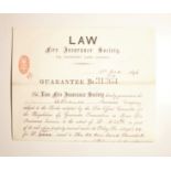 Late 19th and early 20th Century British Insurance Ephemera, policies, receipts and other documents,