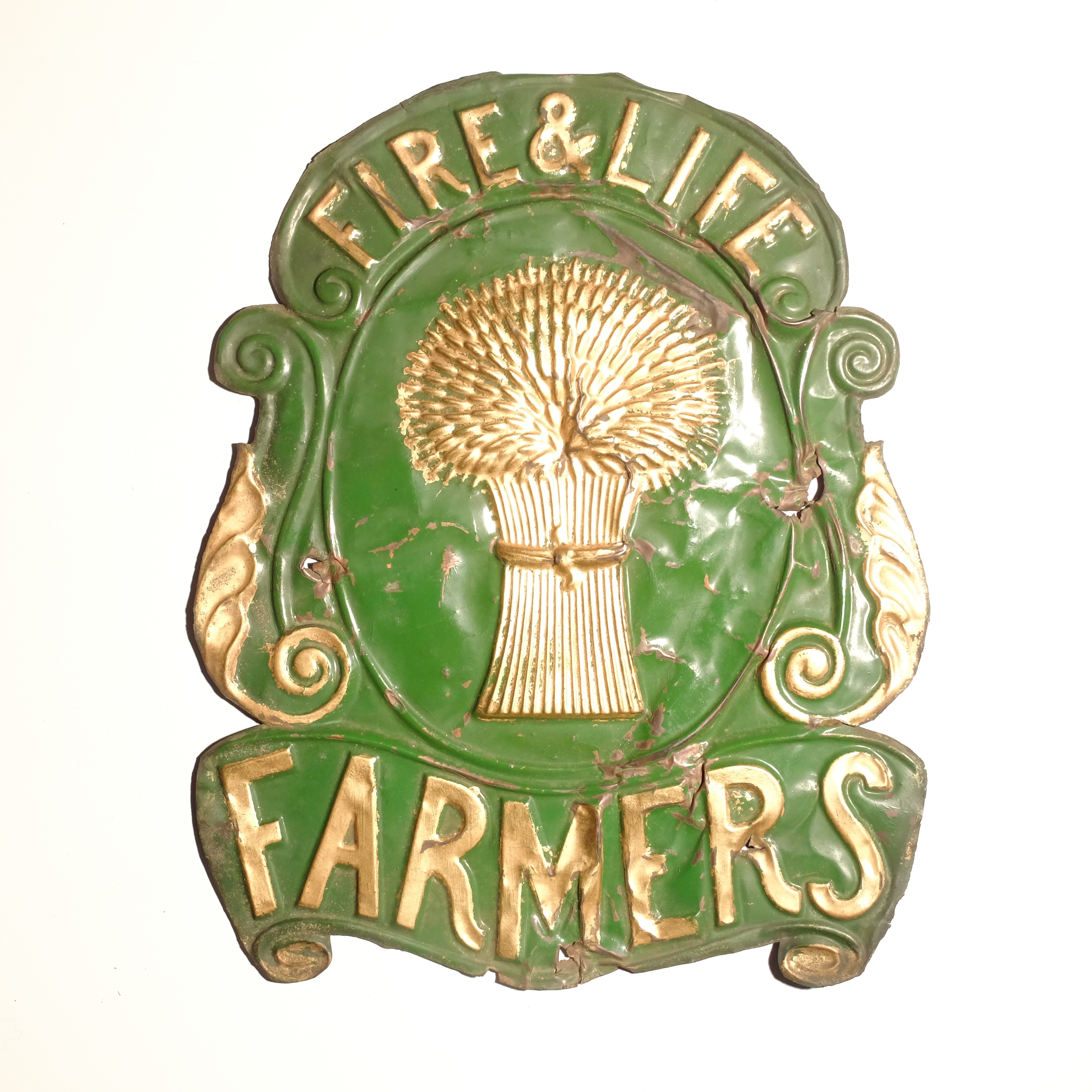 Farmers and General Fire and Life Insurance Institution Fire Marks, 1840-1888, copper - W92A, F, - Image 4 of 4