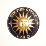 British Promotional Fire Marks, Sun Fire Office - B551, copper, VG, original paint, A3K, copper,