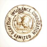 British Promotional Fire Mark, Scottish Insurance Corporation Ltd, B959, tinned iron, G, some