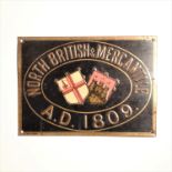 British Promotional Fire Marks, North British & Mercantile Insurance Company, tinned iron - B930, G,