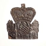 Hand in Hand Fire Office Fire Mark, 1696-1905, W2C, copper, policy no. 98613, G