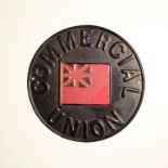British Promotional Fire Marks, Commercial Union Assurance, B914, tinned iron, VG, original paint