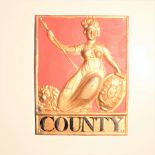 County Fire Office Fire Mark, 1807-1906, zinc - W45B, VG, original paint and W45B, VG, original