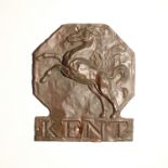 Kent Insurance Company Fire Mark, 1802-1901, W36D, copper, F-G