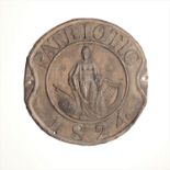 Patriotic Assurance Company of Ireland Fire Mark, 1824-1972, W73A, lead, G-VG