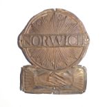 Norwich Union Fire Insurance Society Fire Mark, 1797-Aviva from 2002, W29F(i), copper, F