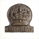 Imperial Fire Insurance Company Fire Marks, 1803-1902, copper - W40A, G and W40C, F-G, some original