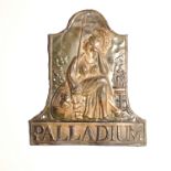 Palladium Life and Fire Assurance Fire Mark, 1824-1856, W72A, copper, G, some original paint