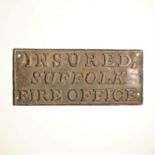 Suffolk Fire Office Fire Mark, 1802-1849, W37C, lead, VG, slight cracking to left hand side;